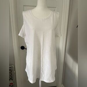 Style & Co. Classic White Short Sleeve Tee, Size M